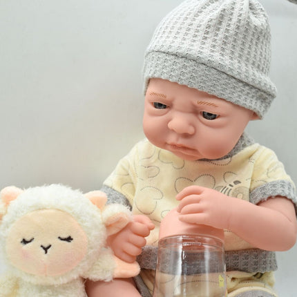 Bebe De Goma Realista Con Manta Y Accesorios 35cm Bebé Piel