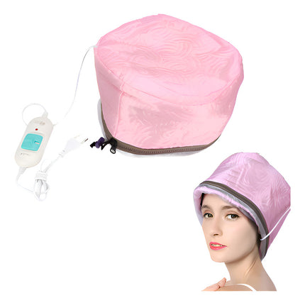 Gorra Termica Electrica Peluquería Baño Crema  Capilar Secad Rosa