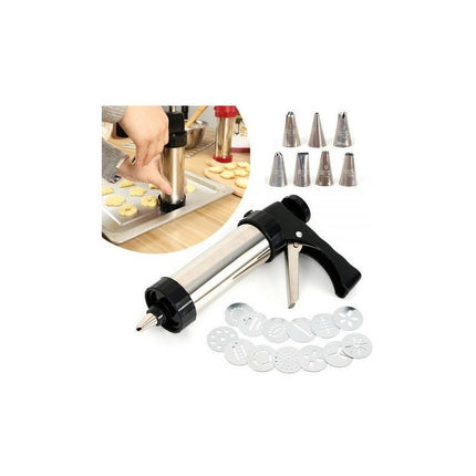 Set Completo De Repostería 7 Punteros Y 12 Moldes De Galleta Gris