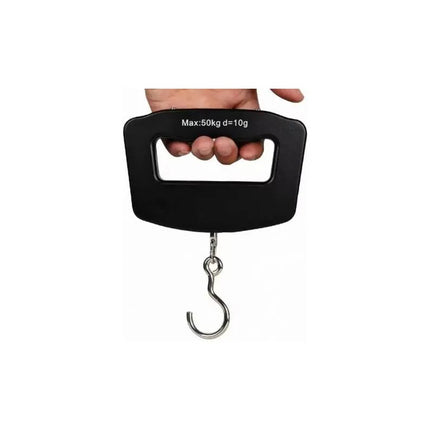 Balanza Digital Gancho Equipaje Viaje Valijas Pesca 50kg Negro