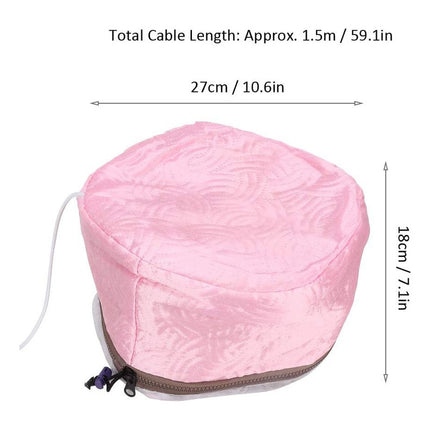 Gorra Termica Electrica Peluquería Baño Crema  Capilar Secad Rosa