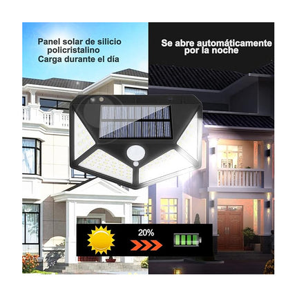 Foco Exterior Solar Led Luz Exterior C/sensor  Blanco Frío Blanco Frío