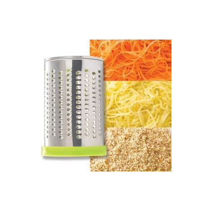 Rallador Cortador Vegetales Verduras Queso En Acero  Verde Claro