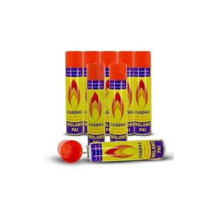 Gas Butano Grande 385 Ml Con 5 Adaptadores Para Recarga