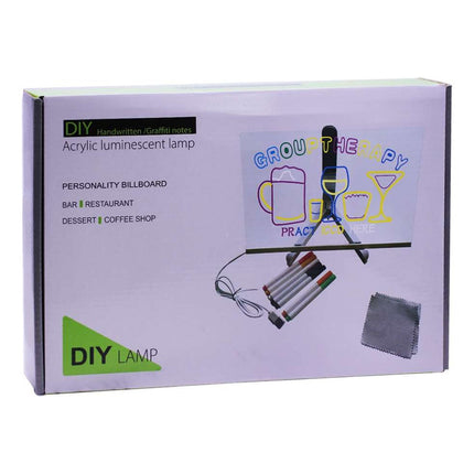 Pizarra Magica Con Soporte Acrilico 30x20 Luz Usb V