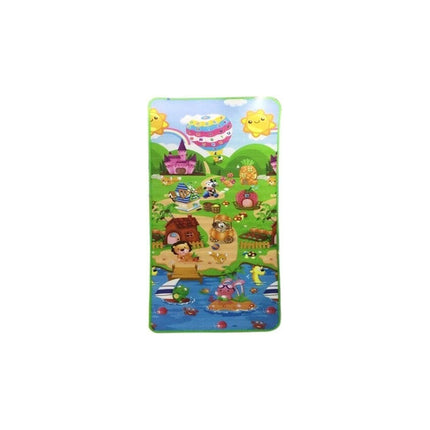 Alfombra De Pvc Mediana  Diseños Infantiles 90x120cm Verde