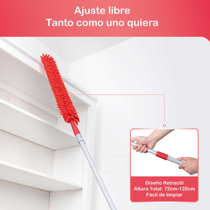 Plumero Largo Limpiador De Polvo Microfibra Lf2202 Flúor