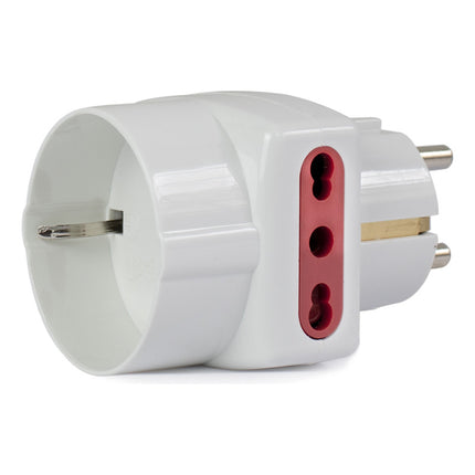 Ficha Adaptador Schuko A 2 Modulos + 1 Schuko