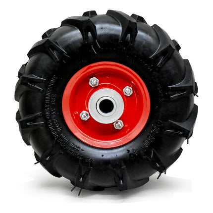 Rueda Inflable De Goma Reforzada Para Carrito De Carga Negro
