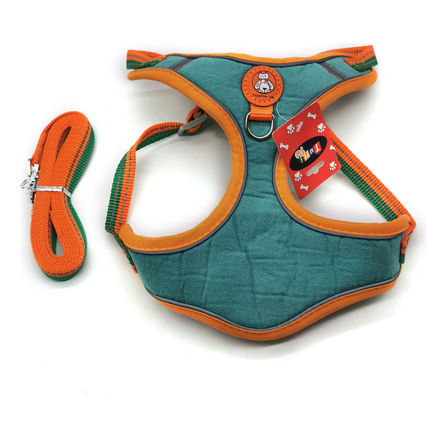 Collar Para Mascotas, Arnés De Tela Con Correa L