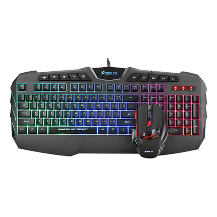 Kit Teclado Y Mouse Gamer Xtrike Me Mk-880 B Negro
