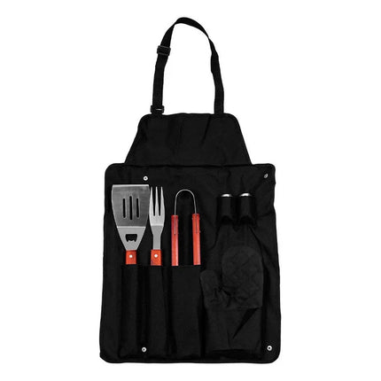 Set Completo De Asador 7 Piezas Con Delantal Y Utensilios