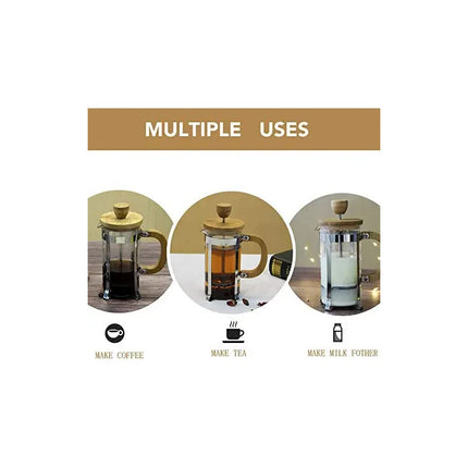 Cafetera Prensa Francesa Bambu Y Acero 1000ml Bamboo