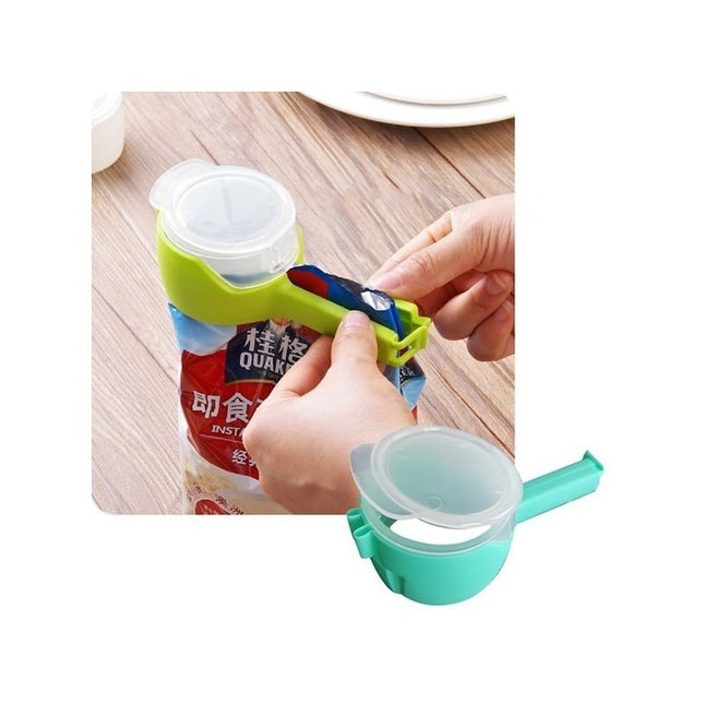 Cierra Bolsa Con Pico Vertedor Cocina Almacenamiento Clip Varios
