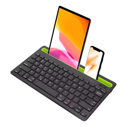 Teclado Inalambrico Con Soporte Para Celular O Tab  Negro