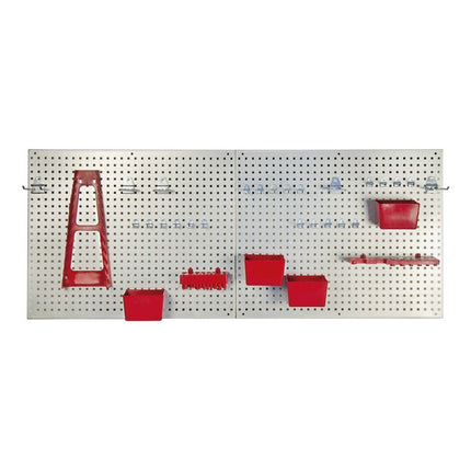 Combo Panel Organizador De Herramientas Con Extras Gris