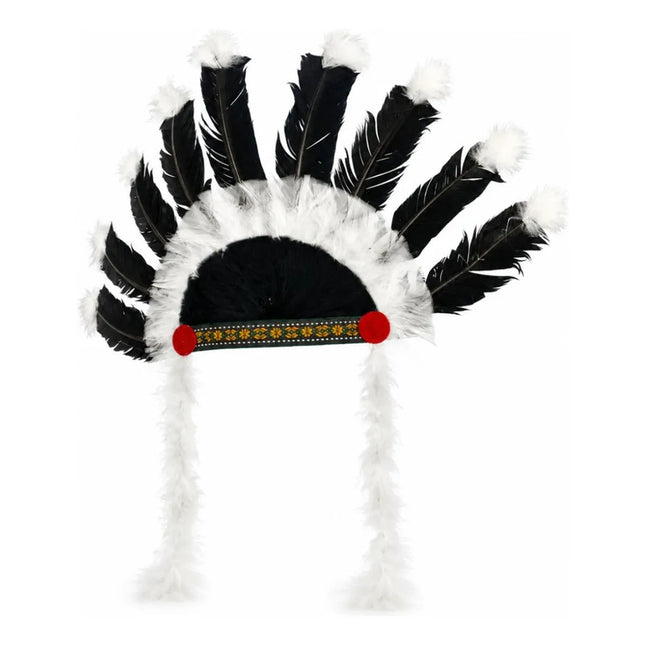 Vincha Elastica Para Colocar En La Cabeza  Plumas Cpt01262 Negro