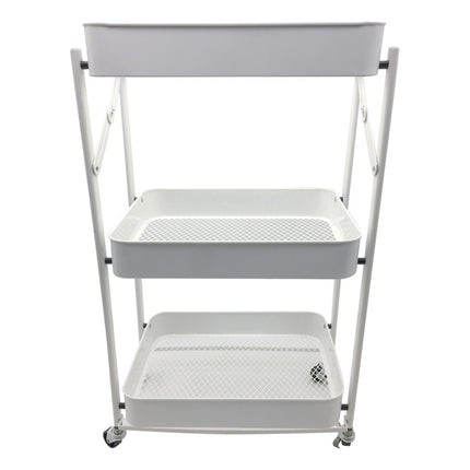 Mueble Organizador Blanco, 3 Estantes, Con Ruedas Blanco