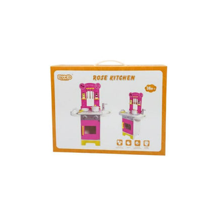 Cocina De Madera Con Accesorios Cgf01026. Juguete Rosado