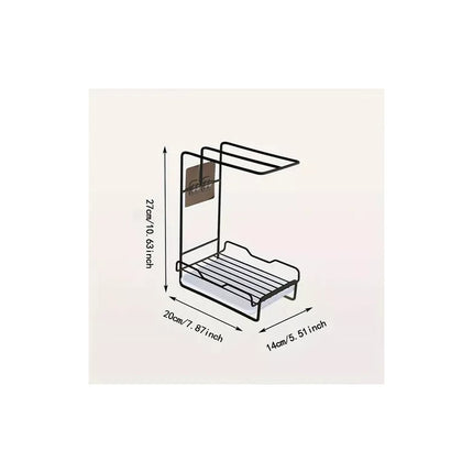 Escurridor Organizador De Esponjas Para Pileta Cocina Negro  Negro