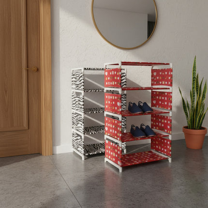 Zapatera Estantería En Metal Y Tela 5 Estantes Buena Calidad Varios