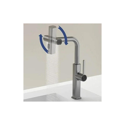 Cabezal Para Canillas Giratorio Universal De Baño 4 Modos Plateado Brillante