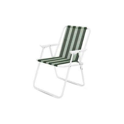 Silla Plegable De Playa  Rayada Colores  50 X 46 X 76 Cm Verde Oscuro