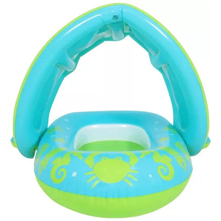 Flotador Lancha Marino Techo Protector Uv Niña Bestway Verde Lima