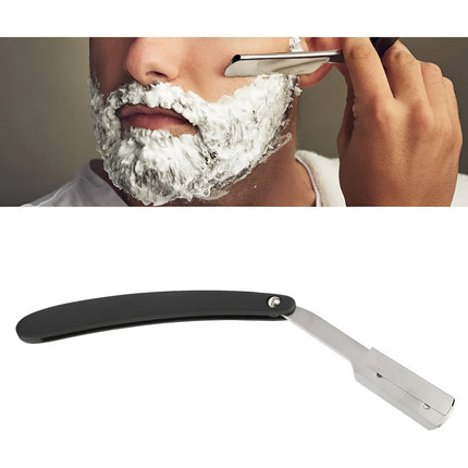Navaja De Corte Para Barbería O Peluquería Negro/plateado
