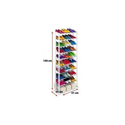 Zapatera Rack Organizador Zapatos Calzados Hasta 30 Pares Blanco