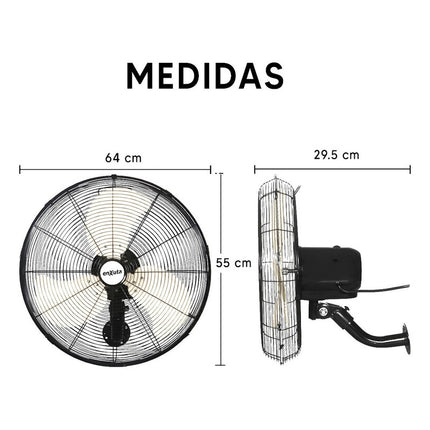 Ventilador Enxuta Industrial De Pared 50 Cm Muy Potente Dimm