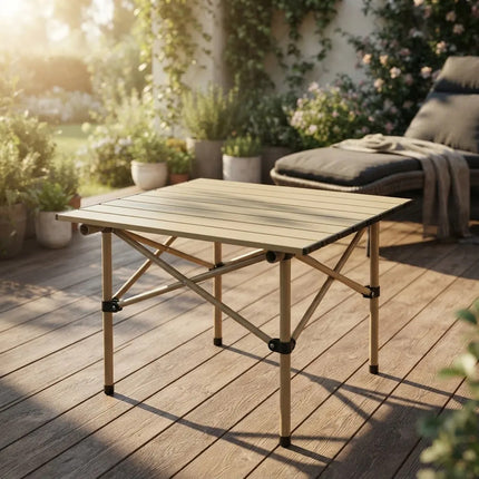 Mesa De Camping Plegable 55 X 55 Cm Marrón