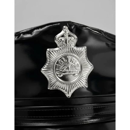 Sombrero De Policía Para Cotillón 25x14cm Cpt01353 Negro