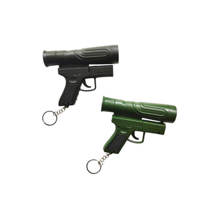 Llavero Forma De Pistola Con Linterna Laser Y Lupa X