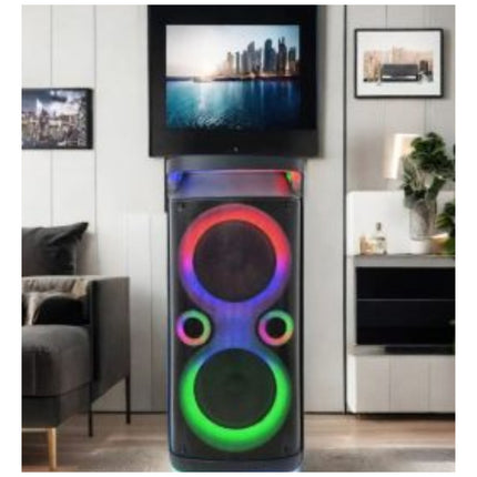 Parlante Torre Portátil Con Control Led Rgb Bluetooth X