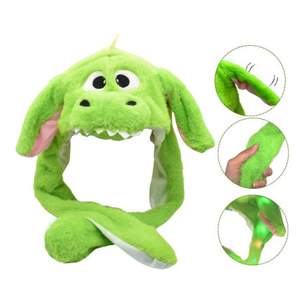 Gorro Infantil Rosado Mueve Orejas Con Luces