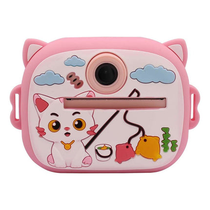Camara De Fotos Infantil Instantanea Gatito Rosada Rosado