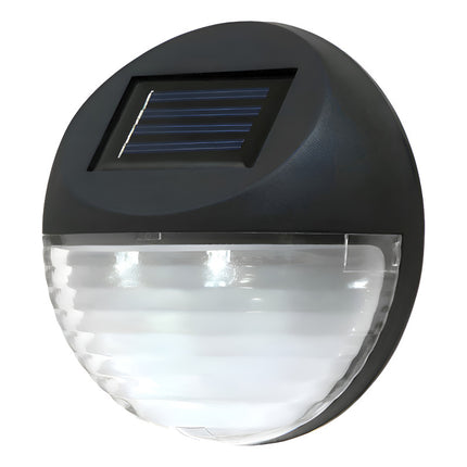 Lampara Solar Redondo Con  Sensor Celula Luz Farol  Blanco Blanco Frío