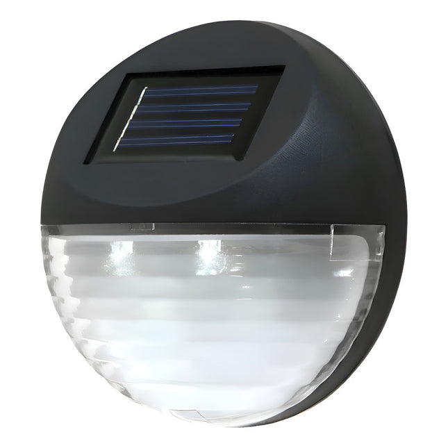 Lampara Solar Redondo Con  Sensor Celula Luz Farol  Blanco Blanco Frío