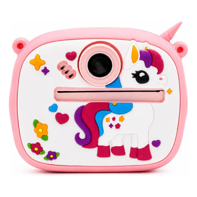 Camara De Fotos Dual Instantanea Infantil Varios Diseños Rosa Chicle