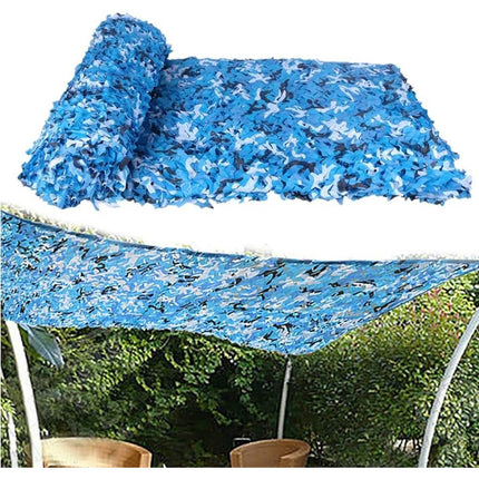 Red Malla Sombra 3x3 Decoración Camuflada Toldo Azul Negro