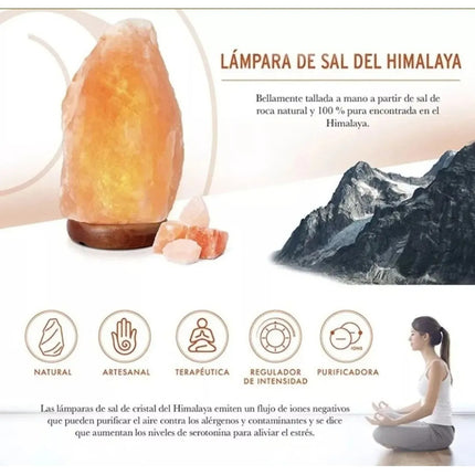 Lampara De Sal Del Himalaya 2-3kg Originales + Bombita Resp