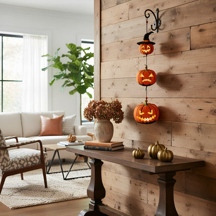 Cartel Decorativo De Halloween En Madera Largo Total 51 Cm Halloween