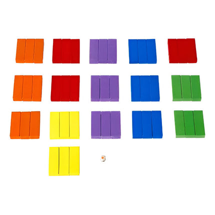 Juego Torre De Madera Jenga De Colores En Caja