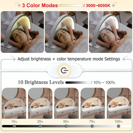 Lampara Led Media Luna Multifunción Blanco