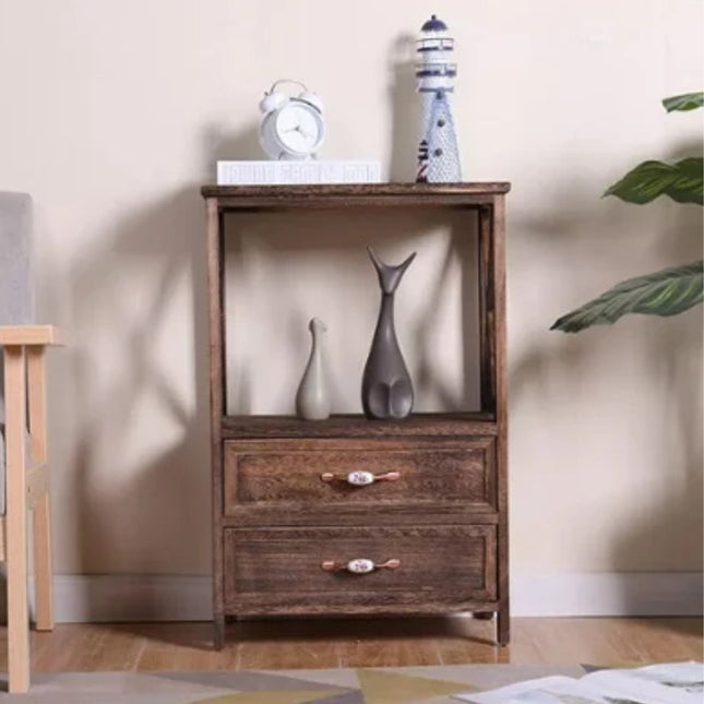 Mueble Organizador Con Dos Cajones En Madera