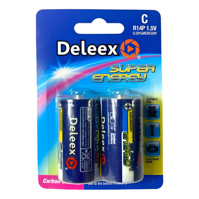Pilas Bateria C Deleex 1.5v Pack X2