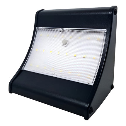 Luz Led Solar Aluminio 24 Led Potencia: 3.5w Negro