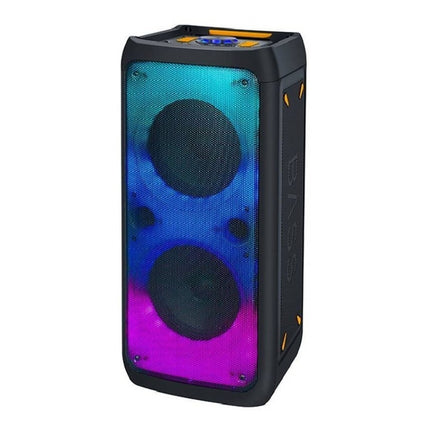 Parlante Caja Activa 2 X 8  Full Led Con Bluetooth Negro