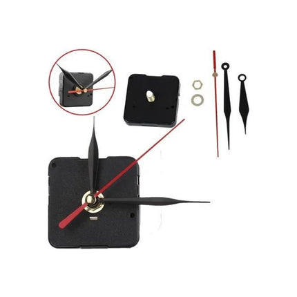 Maquina Reloj Pared Repuesto  16.5 Mm  A Pila  Negro Negro